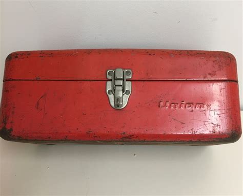 union red metal tool box pat number 161360|old union tool boxes.